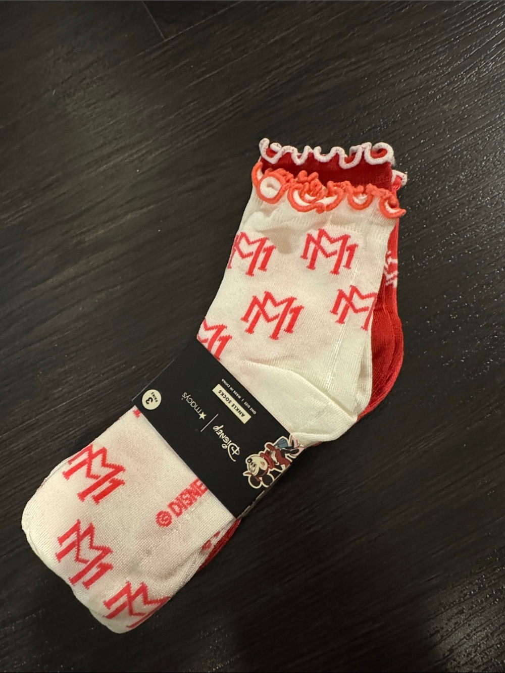 Pink & White Women's Disney Ankle Socks